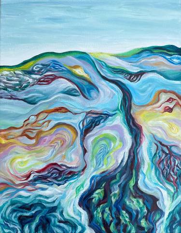 Original Abstract Expressionism Abstract Painting by Madalyn Freedman