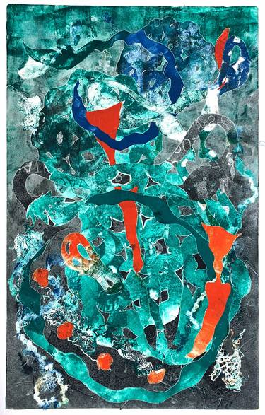 Original Abstract Expressionism Abstract Printmaking by Madalyn Freedman