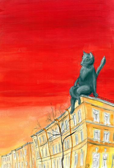 Print of Illustration Cats Paintings by Stasy Vo