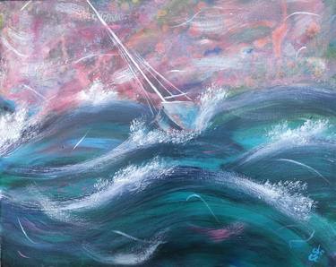 Original Expressionism Seascape Paintings by Stasy Vo