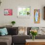 example of interior view with two my paintings from scenic collection Swan and Pierro
