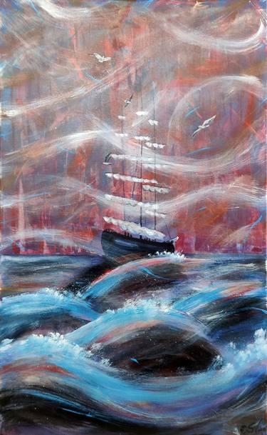 Print of Expressionism Ship Paintings by Stasy Vo