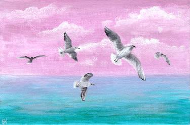 Print of Figurative Seascape Paintings by Stasy Vo