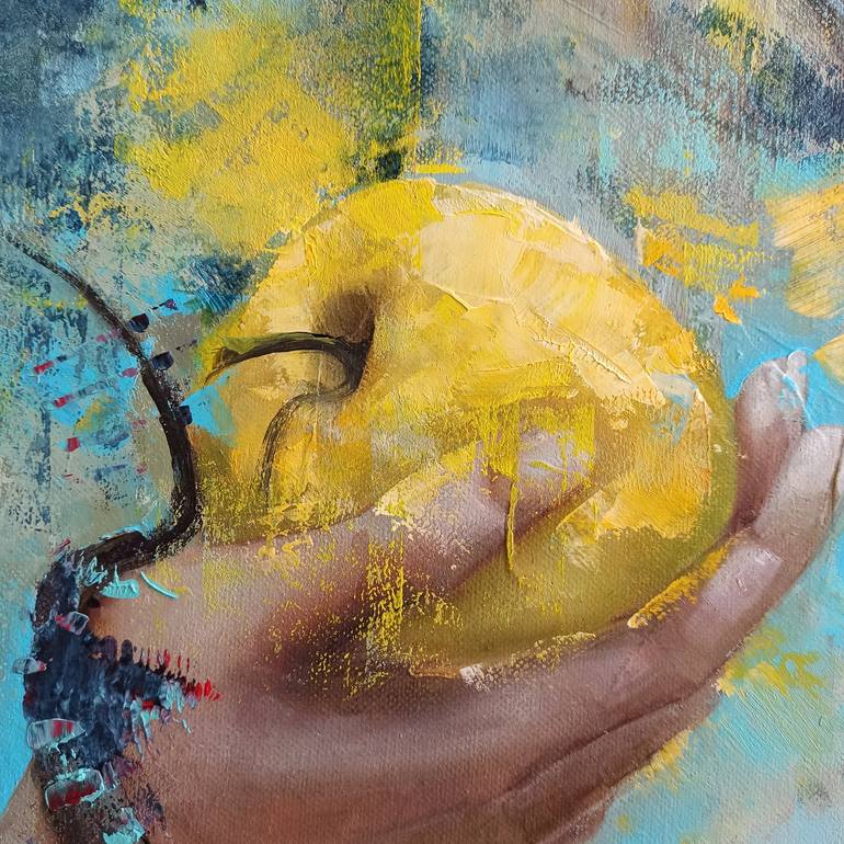 Original Art Deco Religion Painting by Daiva Rozukiene