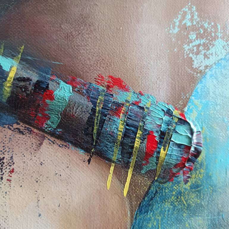 Original Art Deco Religion Painting by Daiva Rozukiene