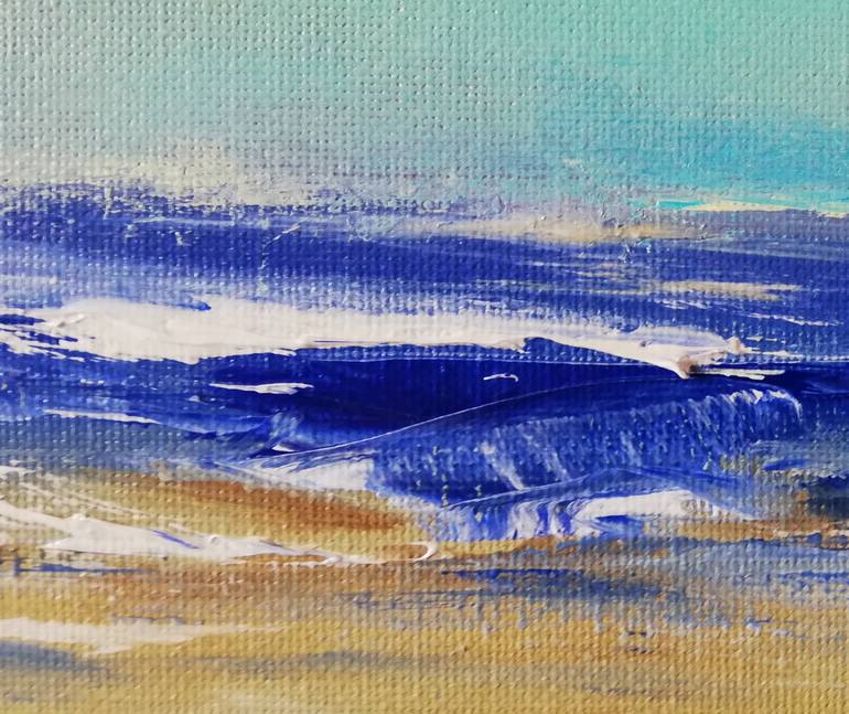 Original Art Deco Beach Painting by Daiva Rozukiene