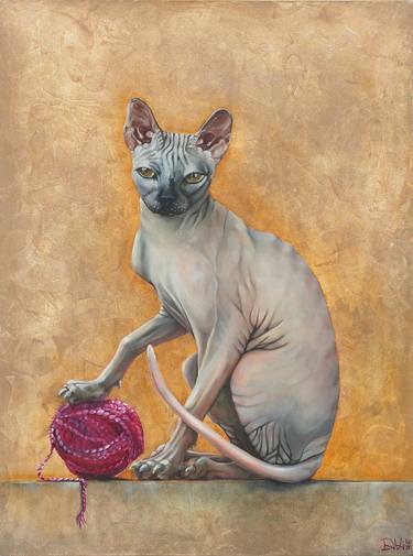 Print of Cats Paintings by Daiva Rožukienė
