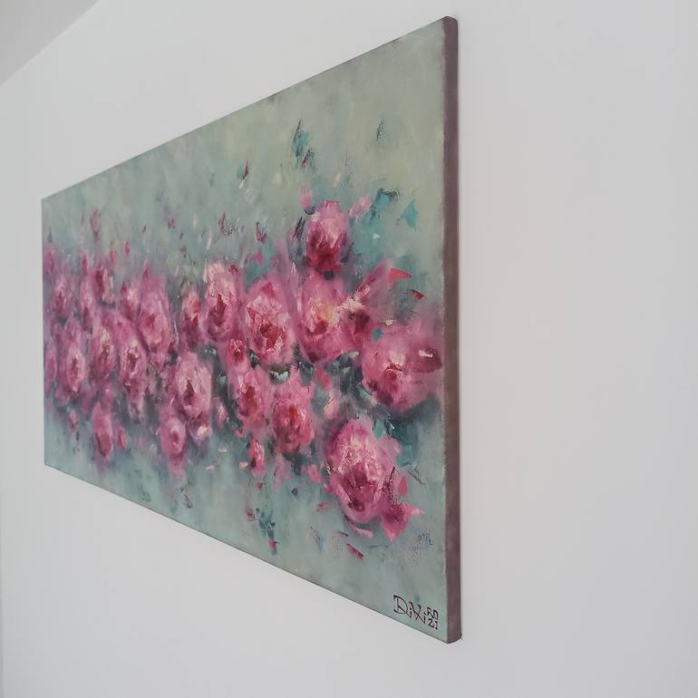 Original Floral Painting by Daiva Rožukienė