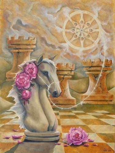 Print of Art Deco Horse Paintings by Daiva Rožukienė