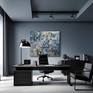 Large-format painting on canvas in office interior