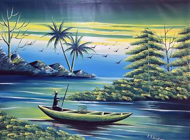 Original Realism Nature Paintings by Chukwuma Onyechere