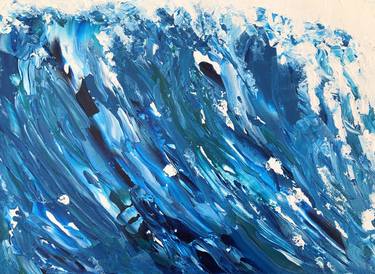 Abstract wave - blue small sea abstract wave thumb