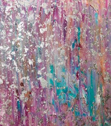 Windows Colourful Silver Leaf Abstract Atmospheric Painting By Lou Wildish Saatchi Art