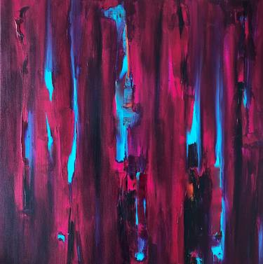 Wired 2 - magenta blue bold colourpop abstract lines thumb