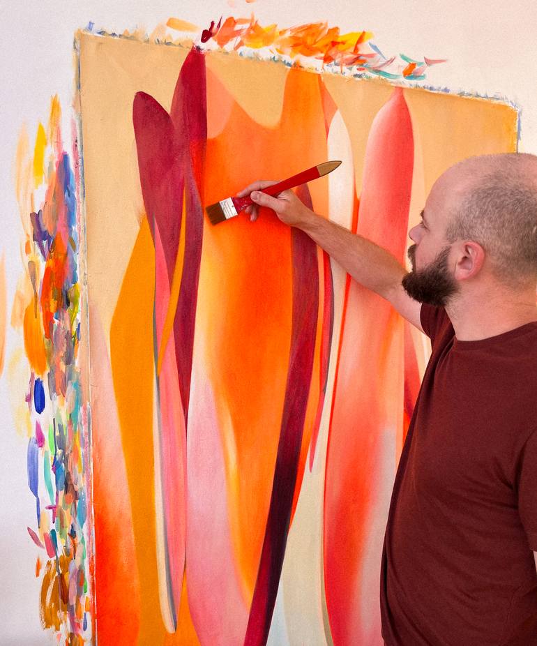 Original Abstract Expressionism Abstract Painting by Anatolii Zhuk