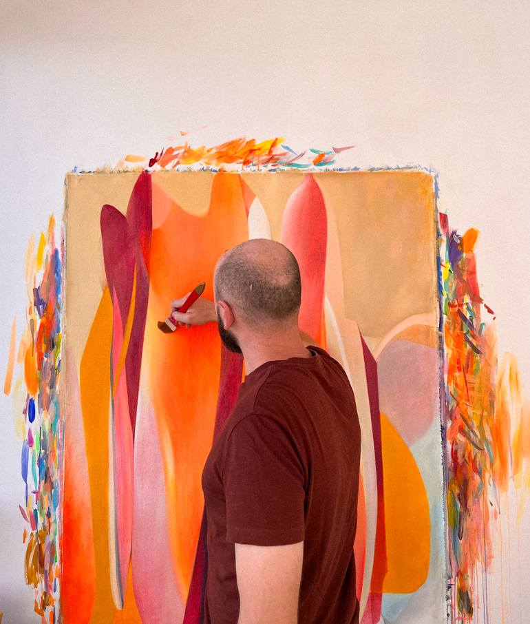 Original Abstract Expressionism Abstract Painting by Anatolii Zhuk