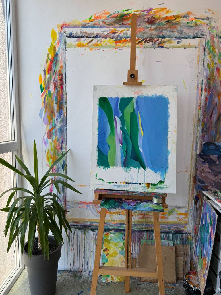 Original Abstract Expressionism Abstract Painting by Anatolii Zhuk