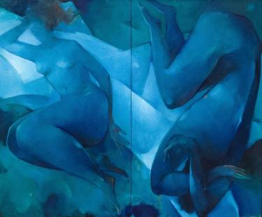 Print of Abstract Nude Paintings by Anatolii Zhuk