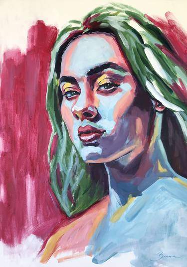 Original Expressionism Women Paintings by Sabrina Calagna - Brina