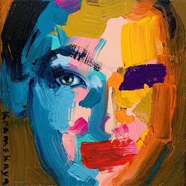 Original Abstract Expressionism Portrait Paintings by Natasha Kramskaya