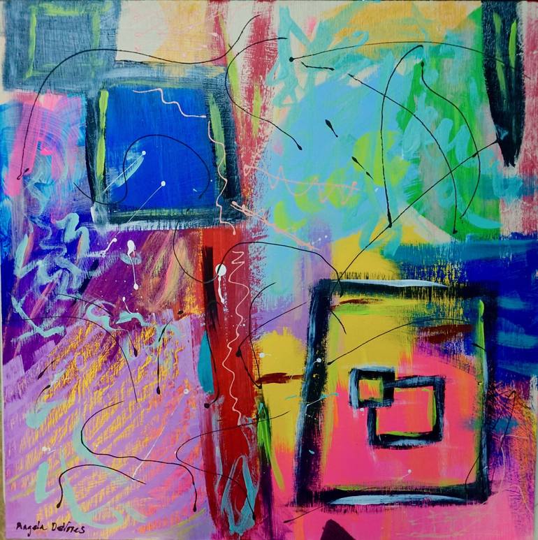 Original Abstract Expressionism Abstract Painting by Angela DeVries