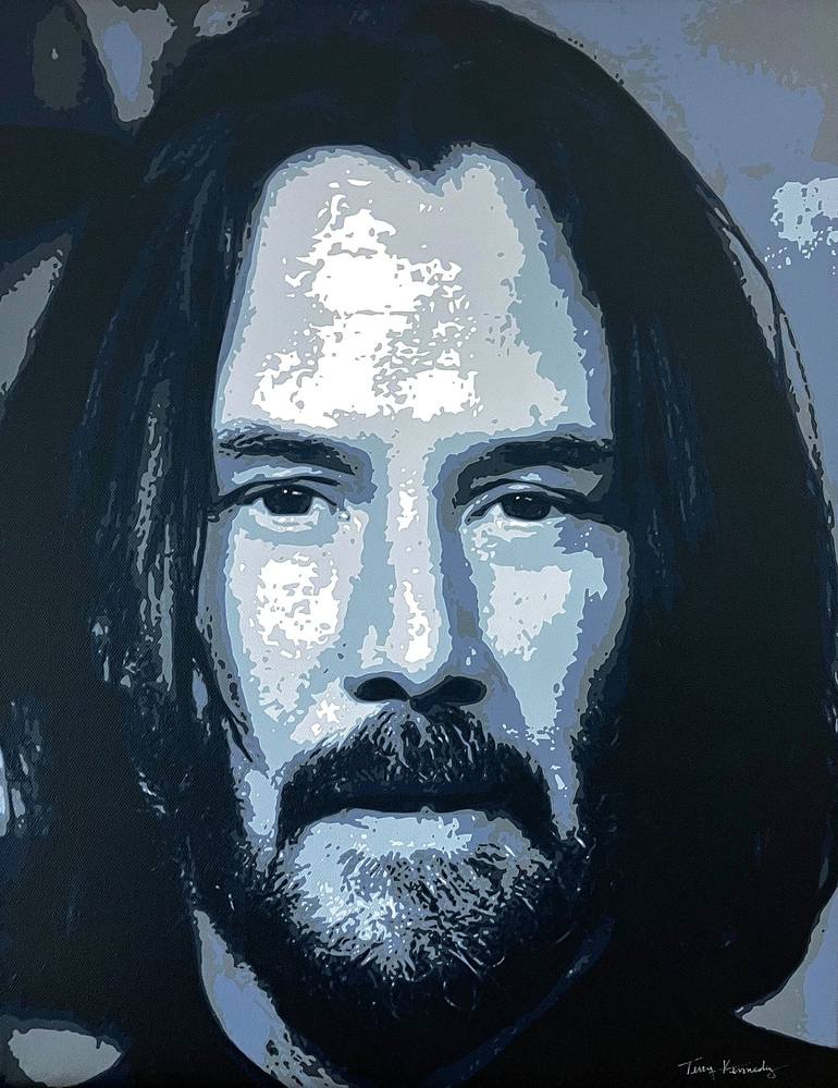 Original Pop CultureCelebrity Painting by Terry Kennedy  Pop Art Art on Canvas  Keanu