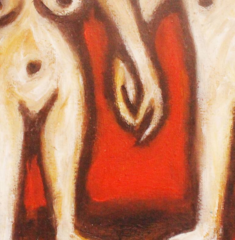 Original Figurative Cats Painting by Rox Lee