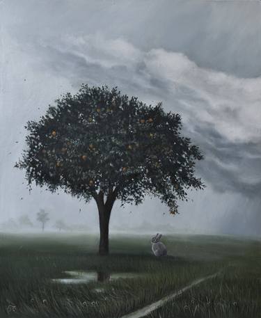 Original Minimalism Tree Paintings by Toti Solomicheva