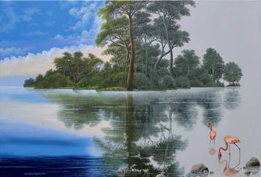 Original Figurative Landscape Paintings by Marcelino Vizcaino