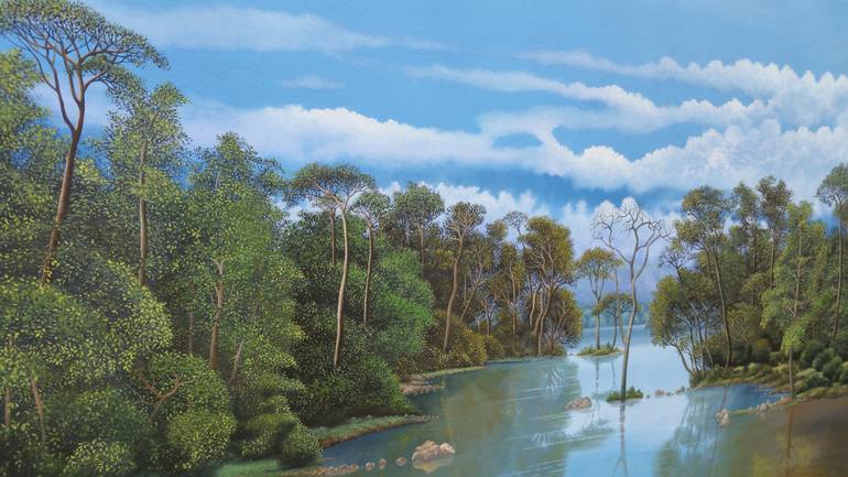 Original Figurative Landscape Painting by Marcelino Vizcaino