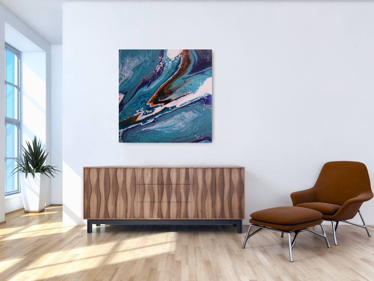 Original Abstract Expressionism Abstract Painting by Tatjana Feldmane Joy Art 