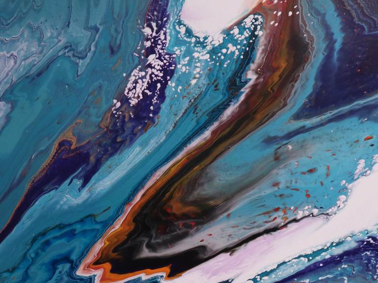 Original Abstract Expressionism Abstract Painting by Tatjana Feldmane Joy Art 