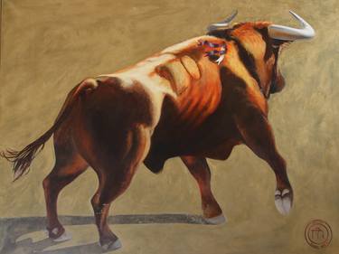 Original Figurative Animal Paintings by Sylvie Roussel Méric