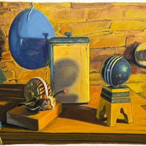 Snail with Cookie Tin and Croquet Ball