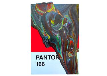 Pantone 166, Abstraction Postcard. 5x4" 2021. thumb