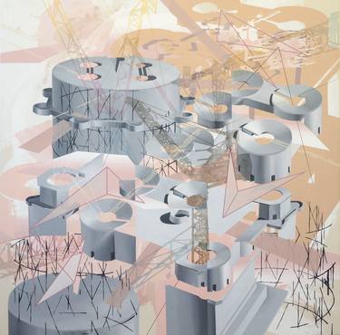 Original Abstract Architecture Paintings by Suzana Brborovic