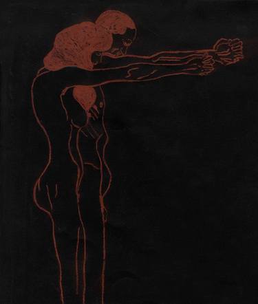 Original Abstract Expressionism Body Drawings by Iro Bartzioka