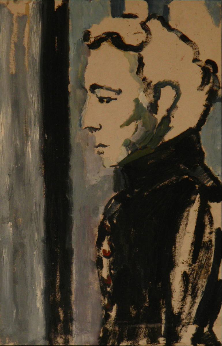 Original Abstract Expressionism Men Painting by Iro Bartzioka