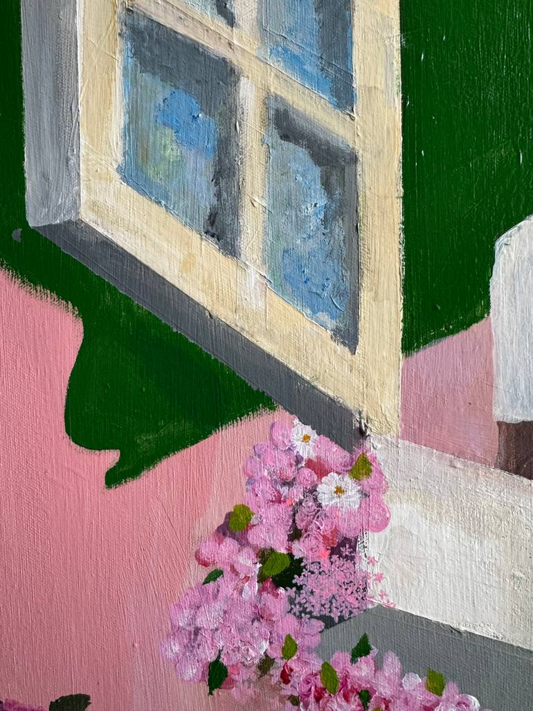 Original Painterly Abstraction Floral Painting by Sally Bailey