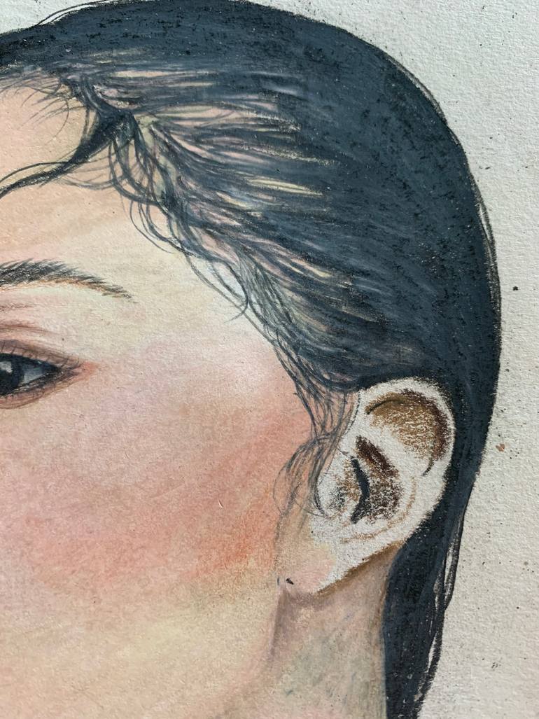 Original Portraiture Portrait Drawing by Sally Bailey