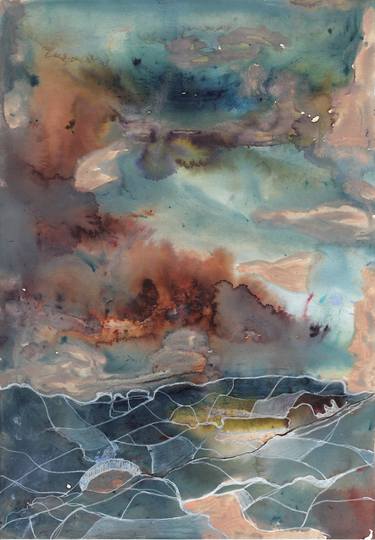 Original Abstract Landscape Paintings by Evie Kitt