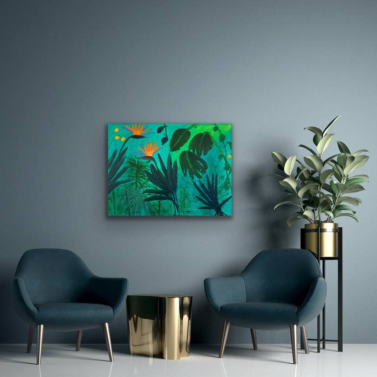 Original Abstract Garden Painting by Steph Holland