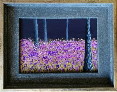 Textured Bluebells on Gold thumb