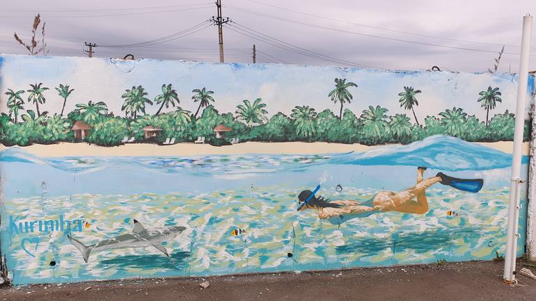Original Street Art Beach Painting by Valeriy Martynov
