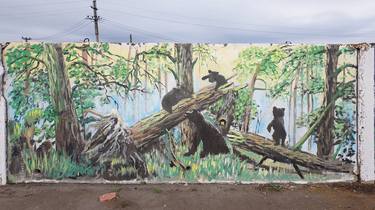 Original Street Art Nature Painting by Valeriy Martynov
