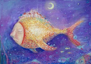 Print of Fish Paintings by Olya Anima