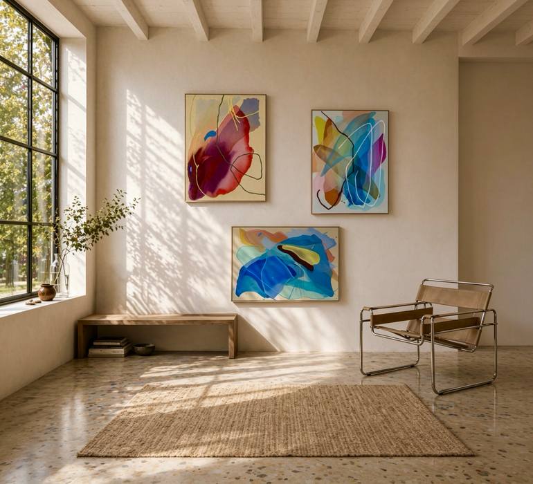 Original Abstract Expressionism Abstract Painting by Emy-Rose Oz