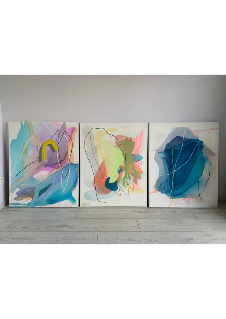 Original Abstract Expressionism Abstract Painting by Emy-Rose Oz