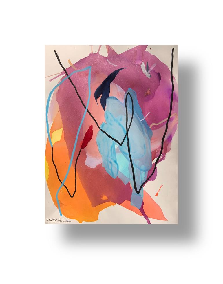 Original Abstract Expressionism Abstract Painting by Emy-Rose Oz
