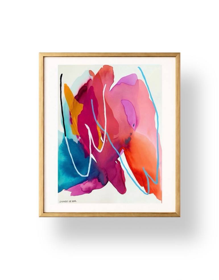 Original Abstract Expressionism Abstract Painting by Emy-Rose Oz